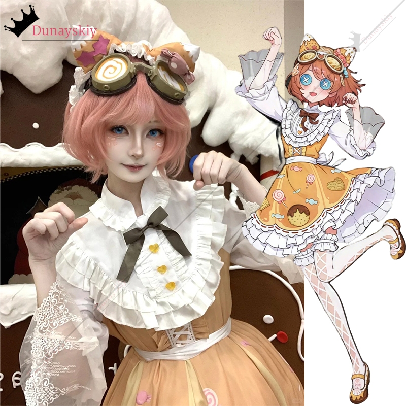 Women Shoes Japan - คอสเพลย์เกม Identity V ชุดช่างสาวแคนดี้ วิกผม รองเท้า