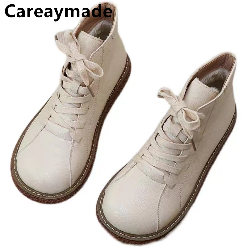 Women'S Shoes Big Feet - Careaymade-Vintage Lace Up รองเท้าผู้หญิง Sepatu BOOT