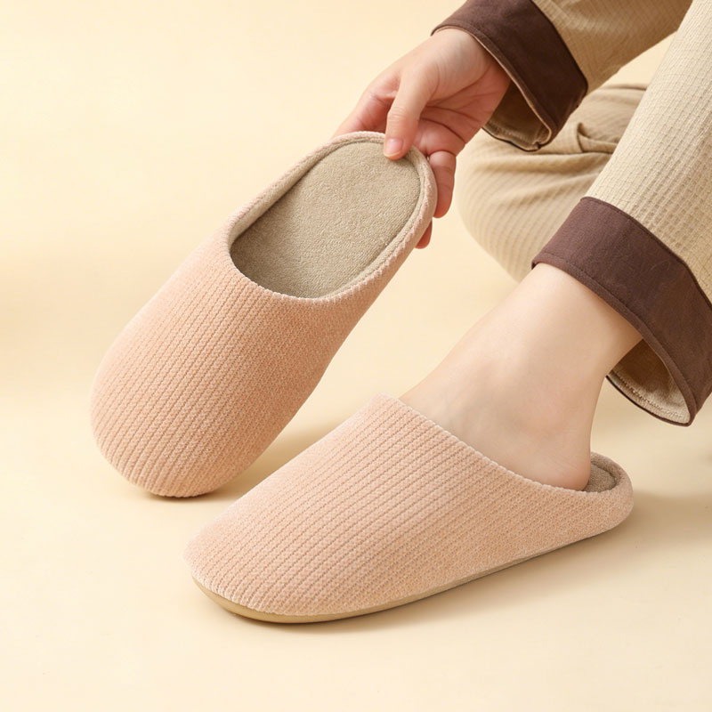 Women Shoes For Winter - รองเท้าแตะใส่ในบ้านสำหรับผู้หญิง สีพื้น ใส่สบาย ระบายอากาศได้ดี กันลื่น เหมาะสำหรับใส่ในบ้าน