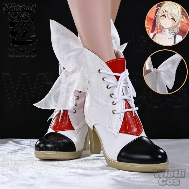 Women Shoes Japan - รองเท้าคอสเพลย์ Refaella รองเท้าส้นสูงคอสเพลย์ฟีนิกซ์จาก Zenless Zone Zero