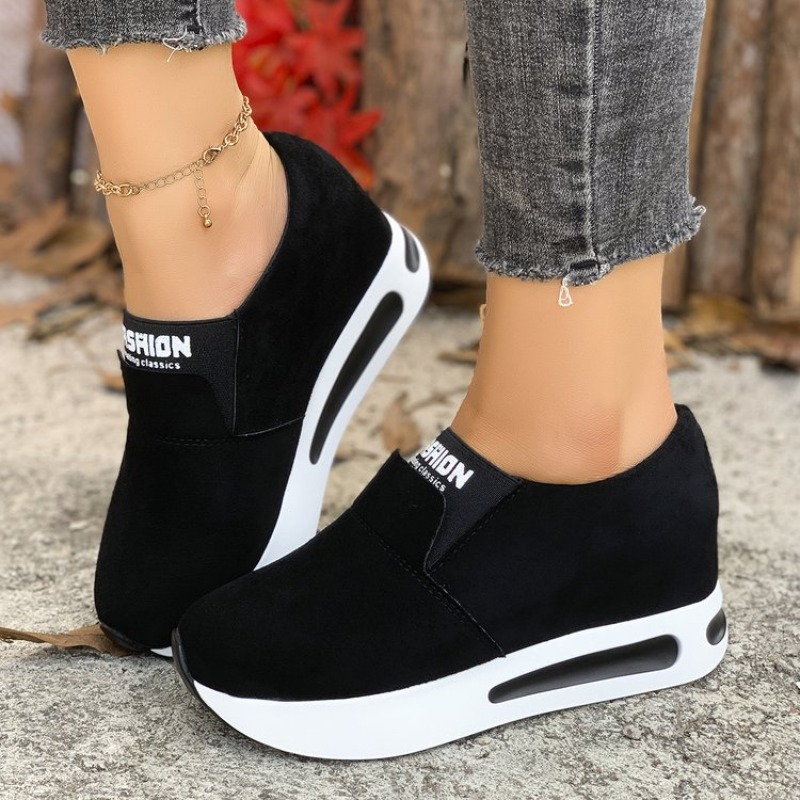 Women'S Shoes Hey Dude - รองเท้าลำลองเสริมส้นสำหรับผู้หญิง แฟชั่นแบบสวม พื้นหนา น้ำหนักเบา ไซส์ใหญ่พิเศษ 42