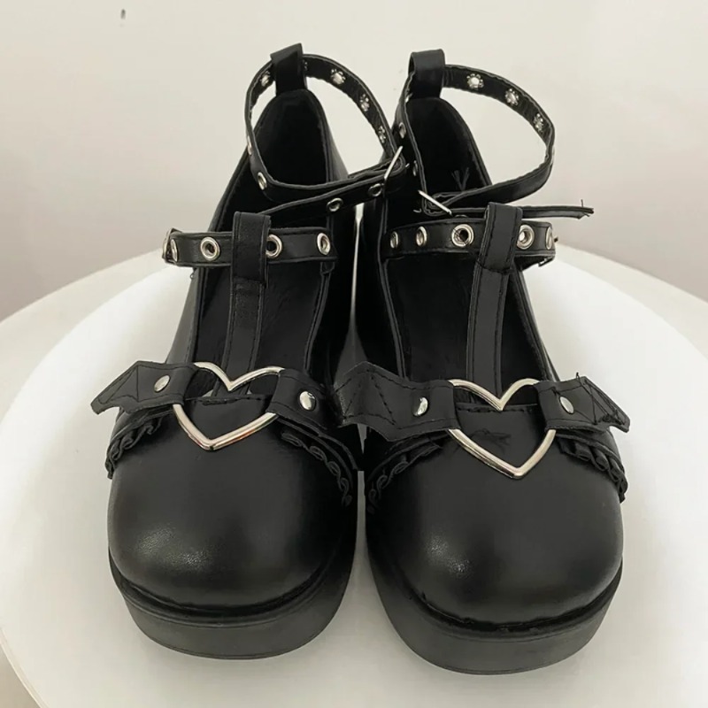 รองเท้าส้นเตารีดแบบมีสายรัดรูป - Mary Jane Shoes บทวิจารณ์และราคา