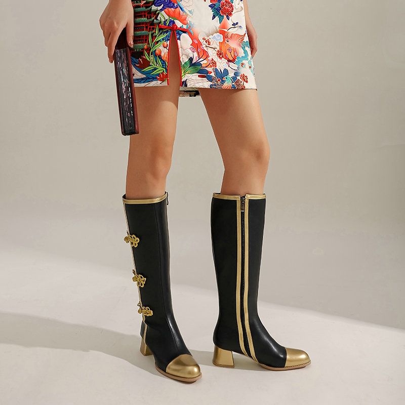 ขนาดใหญ่แฟชั่นเข่ารองเท้าบูทสู - High Knee Heel Boots บทวิจารณ์และราคา