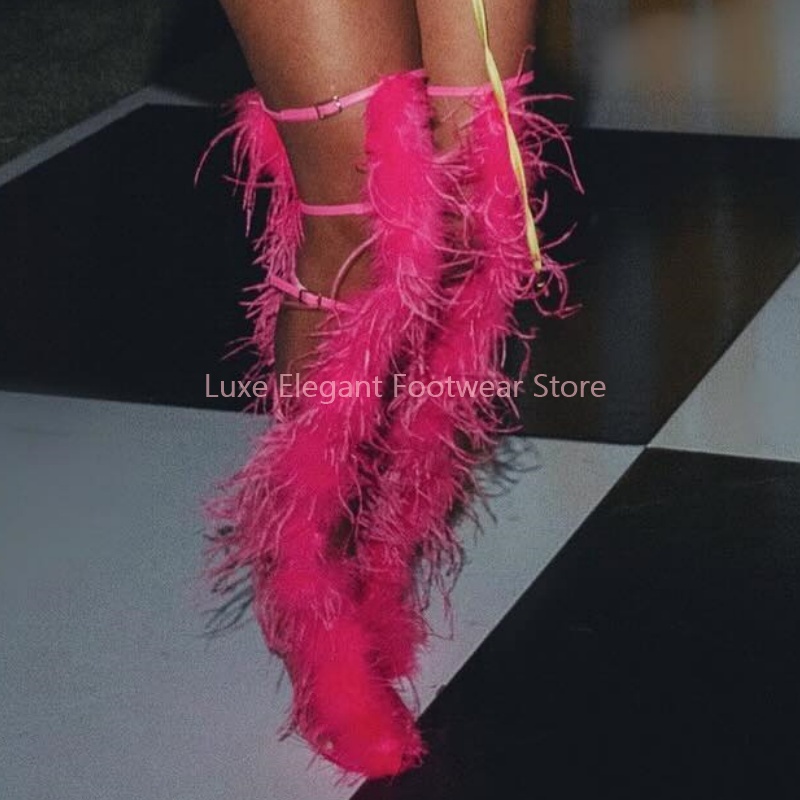 รองเท้าบูทส้นสูงแบบเปิดนิ้วเท้ - High Knee Heel Boots บทวิจารณ์และราคา