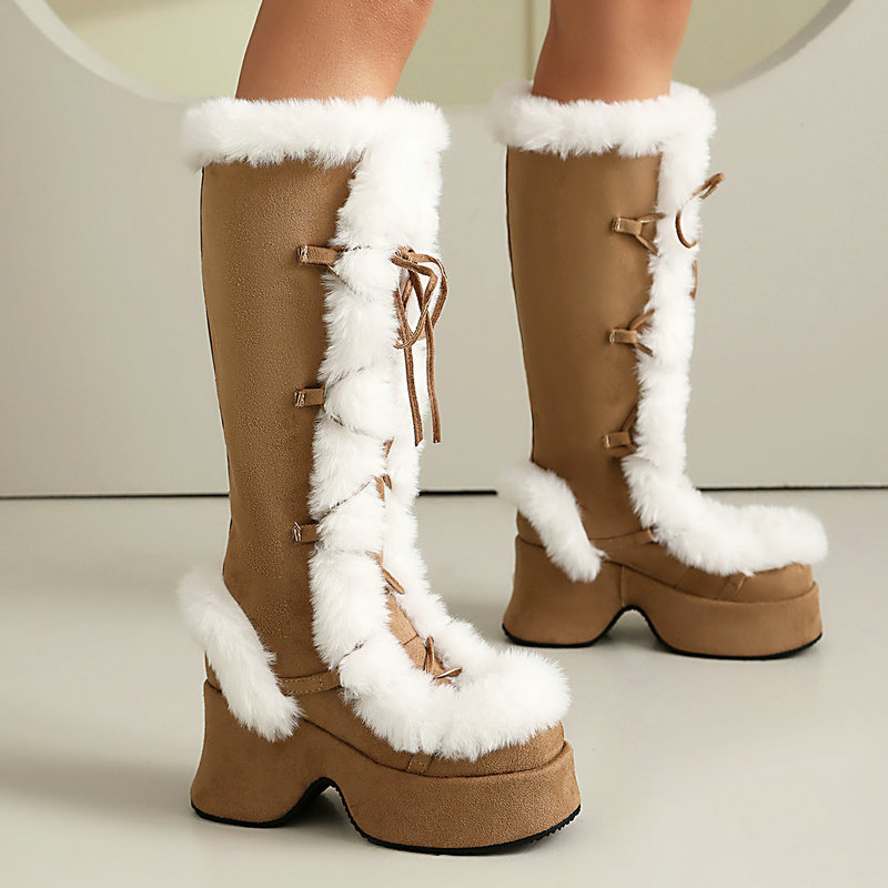 รองเท้าบูทสไตล์โลลิต้าแบบมีขนส - Women'S Shoes Chelsea บทวิจารณ์และราคา