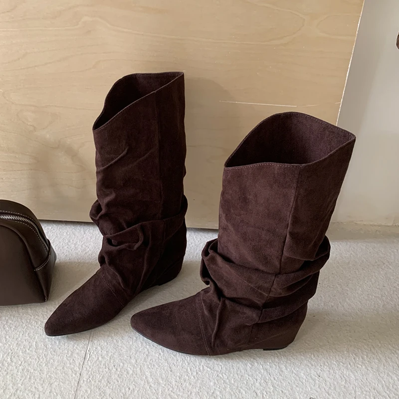 รองเท้าบูทผู้หญิงทรงแบน ปลายแห - Women'S Shoes Chelsea บทวิจารณ์และราคา