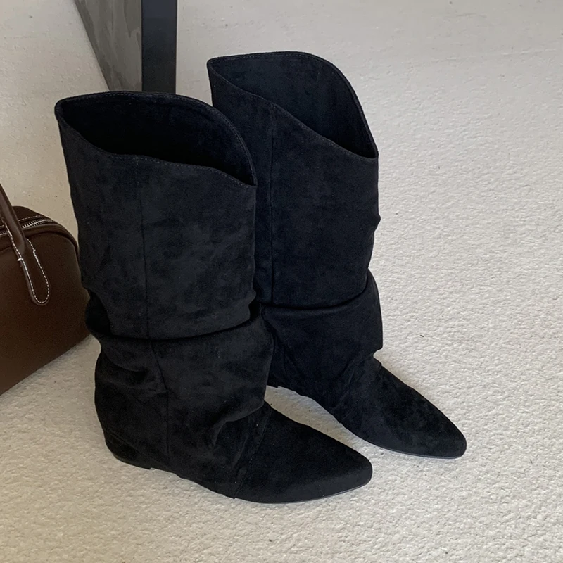 รองเท้าบูทผู้หญิงทรงแบน ปลายแห - Women'S Shoes Chelsea บทวิจารณ์และราคา