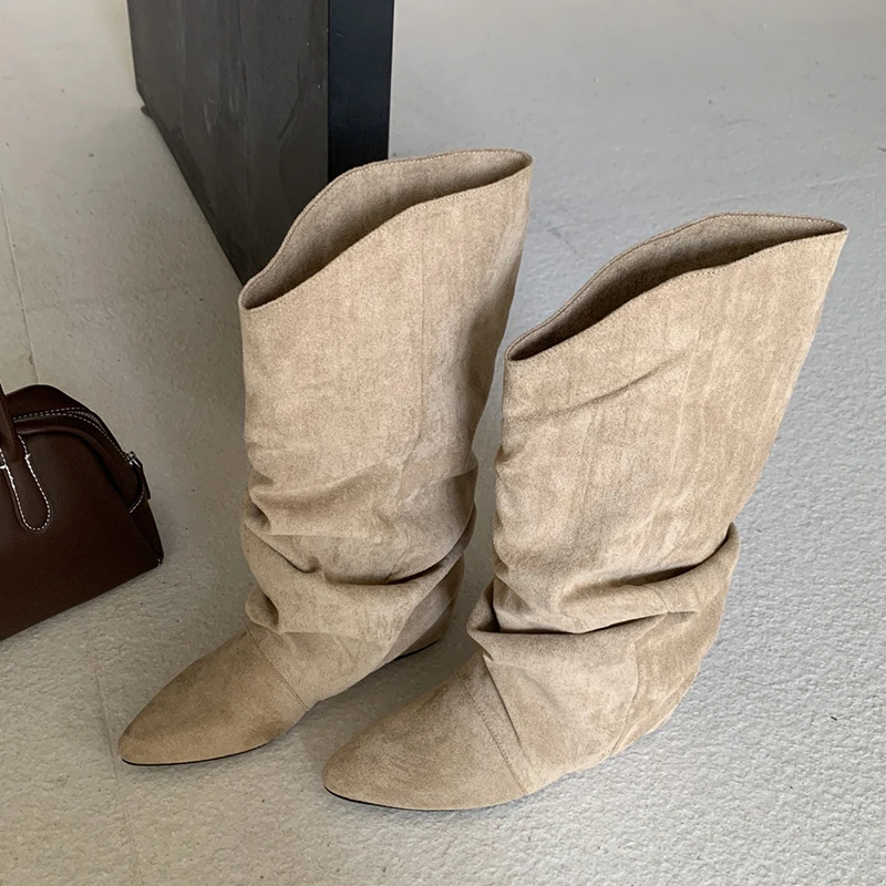 รองเท้าบูทผู้หญิงทรงแบน ปลายแห - Women'S Shoes Chelsea บทวิจารณ์และราคา
