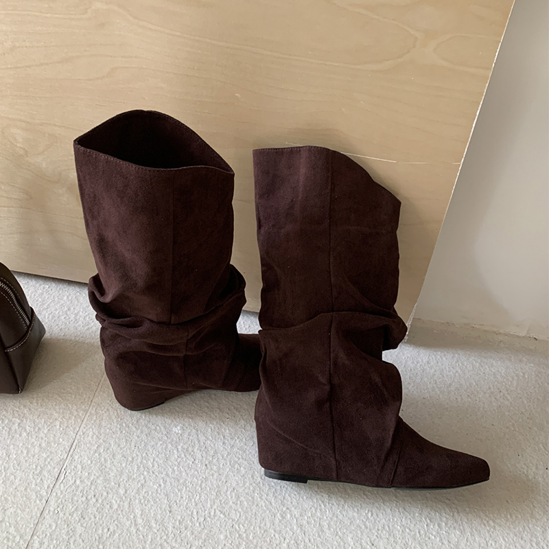 รองเท้าบูทผู้หญิงทรงแบน ปลายแห - Women'S Shoes Chelsea บทวิจารณ์และราคา