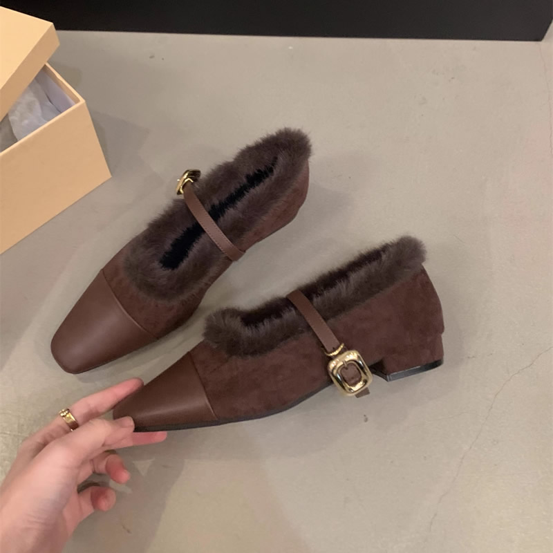 รองเท้าโลฟเฟอร์ขนสัตว์สำหรับผู - Women Shoes For Winter บทวิจารณ์และราคา
