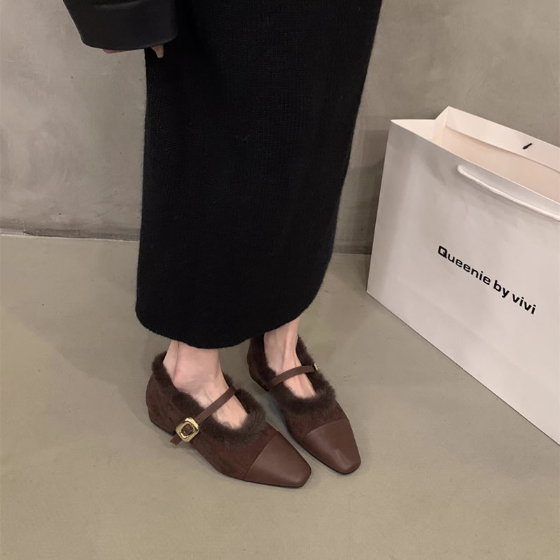 รองเท้าโลฟเฟอร์ขนสัตว์สำหรับผู - Women Shoes For Winter บทวิจารณ์และราคา