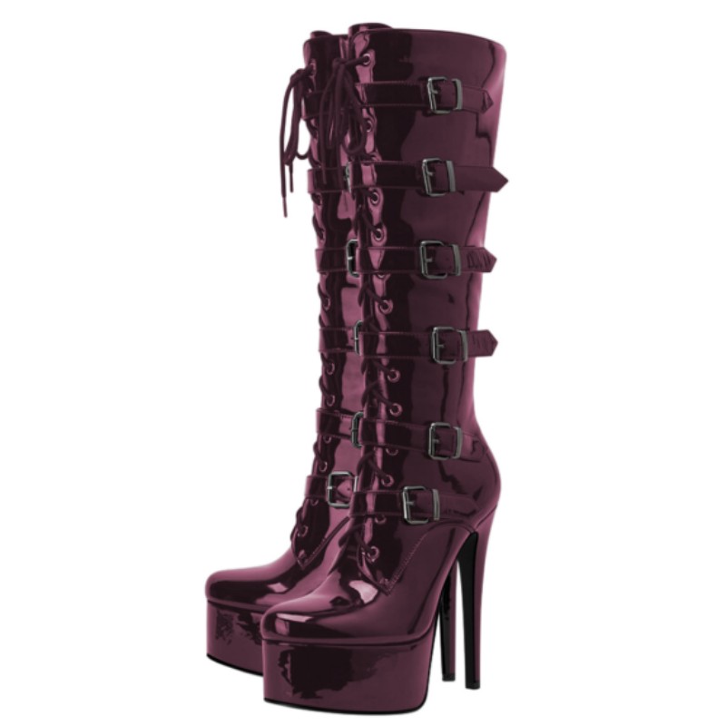 รองเท้าบูทส้นสูงสำหรับผู้หญิง  - High Knee Heel Boots บทวิจารณ์และราคา