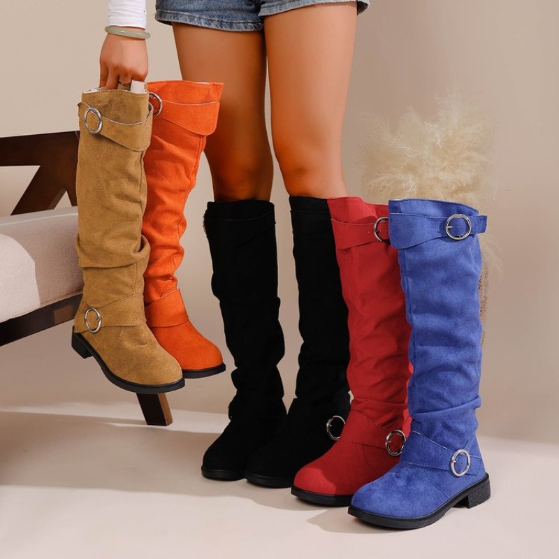 รองเท้าบูทสไตล์ตะวันตกแบบวินเท - High Knee Heel Boots บทวิจารณ์และราคา