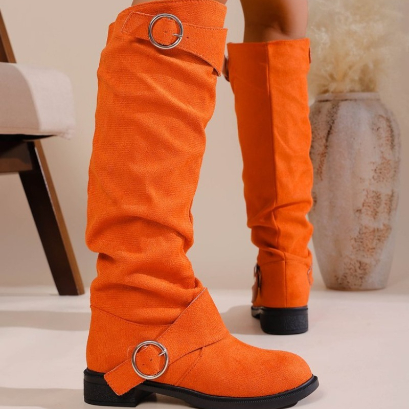 รองเท้าบูทสไตล์ตะวันตกแบบวินเท - High Knee Heel Boots บทวิจารณ์และราคา