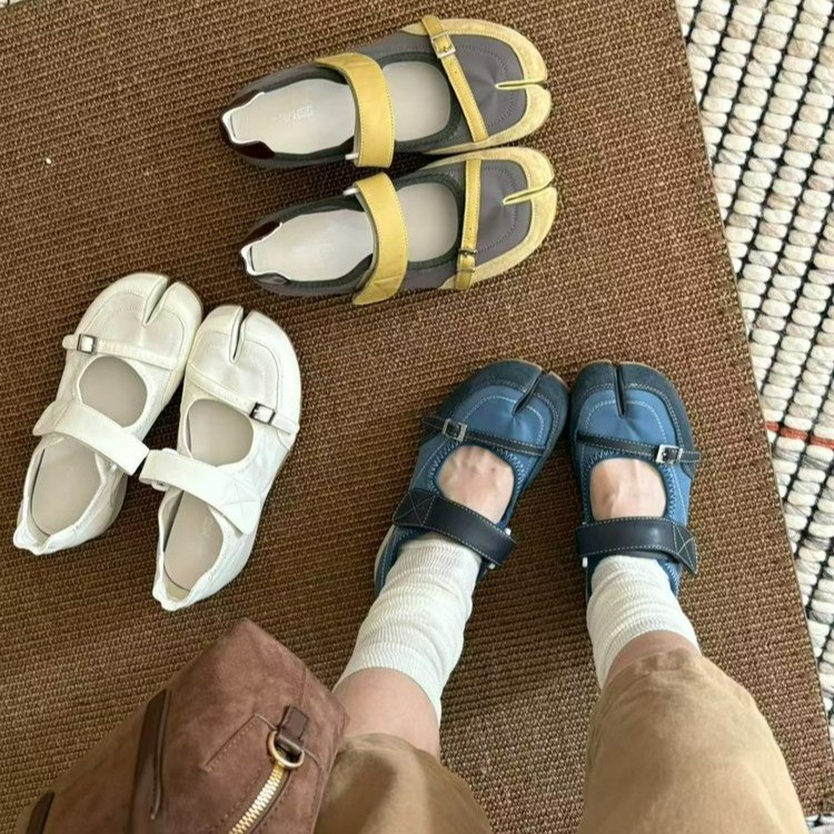 รองเท้าสตรีแบบสวมเปิดนิ้วเท้าท - Mary Jane Shoes บทวิจารณ์และราคา