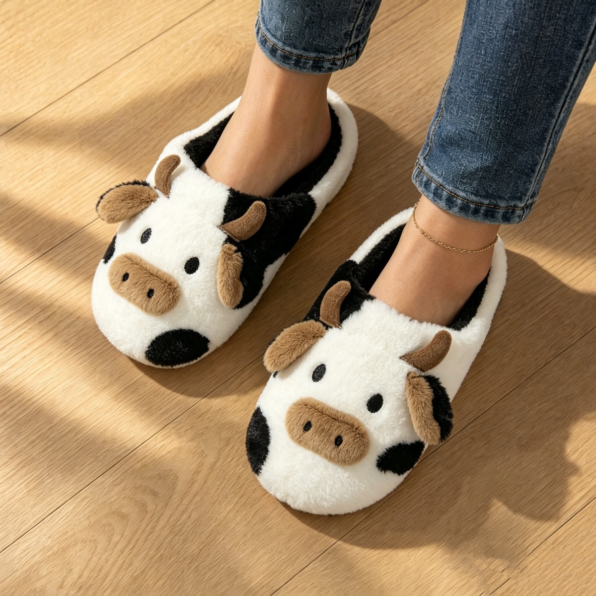 รองเท้าแตะขนวัวนุ่มสบายสำหรับผ - Women Shoes For Winter บทวิจารณ์และราคา