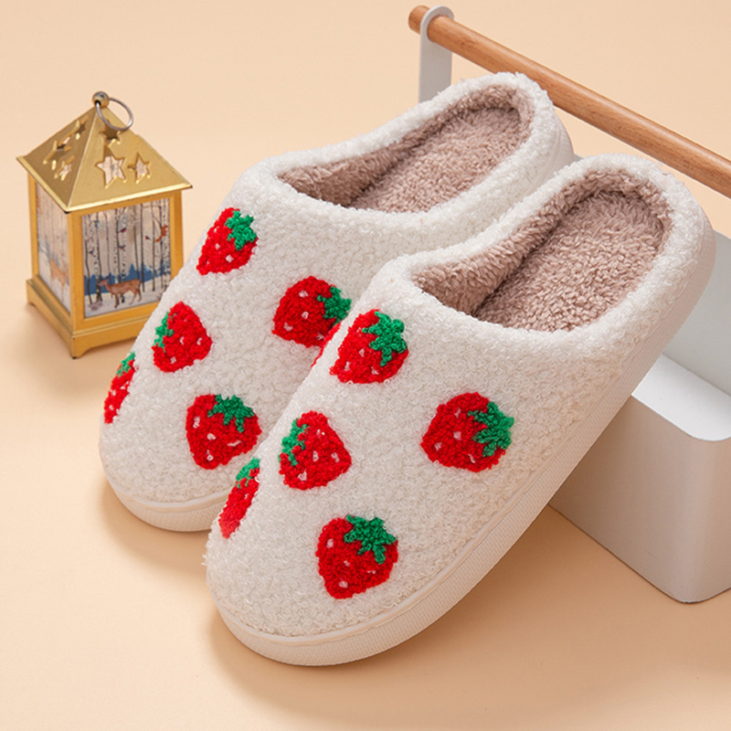 รองเท้าแตะผู้หญิงลายสตรอว์เบอร - Women Shoes For Winter บทวิจารณ์และราคา