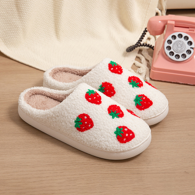 รองเท้าแตะผู้หญิงลายสตรอว์เบอร - Women Shoes For Winter บทวิจารณ์และราคา