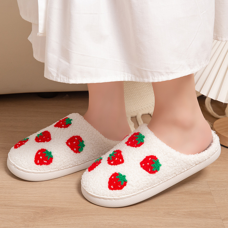 รองเท้าแตะผู้หญิงลายสตรอว์เบอร - Women Shoes For Winter บทวิจารณ์และราคา