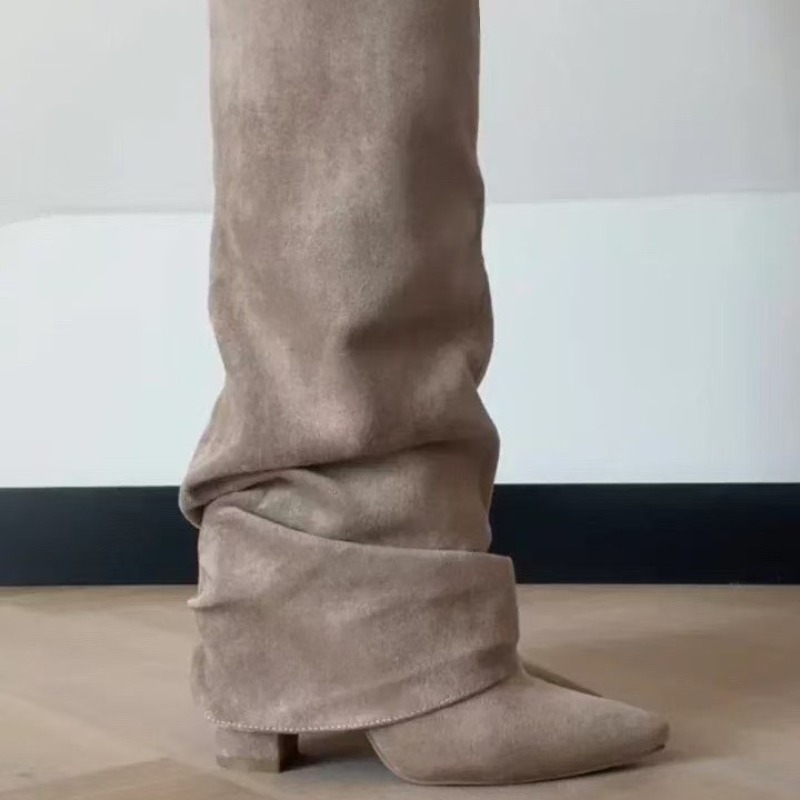 รองเท้าบูทผู้หญิงทรงสูงถึงเข่า - High Knee Heel Boots บทวิจารณ์และราคา