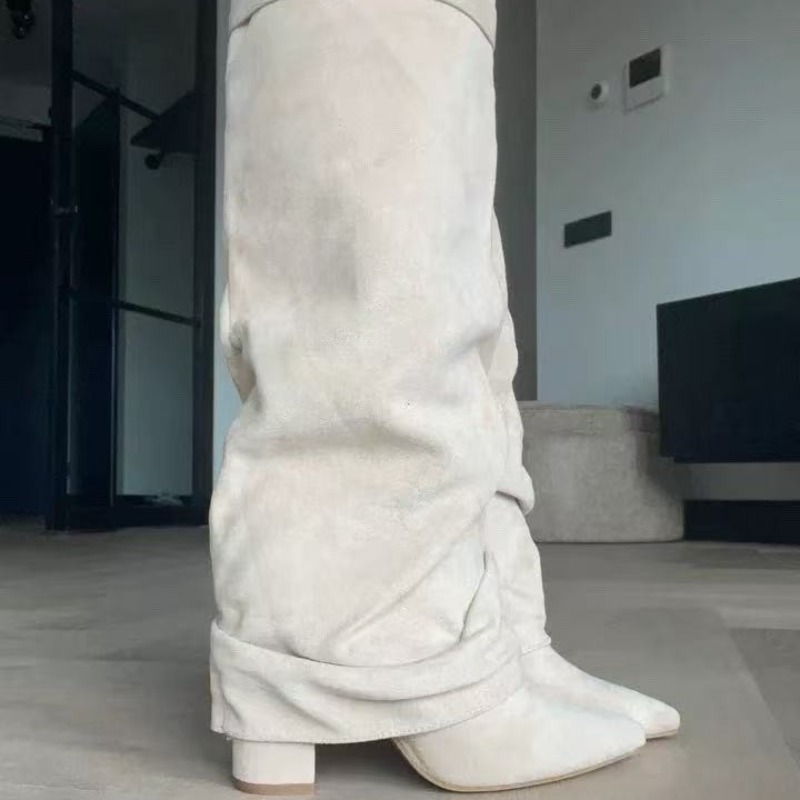 รองเท้าบูทผู้หญิงทรงสูงถึงเข่า - High Knee Heel Boots บทวิจารณ์และราคา