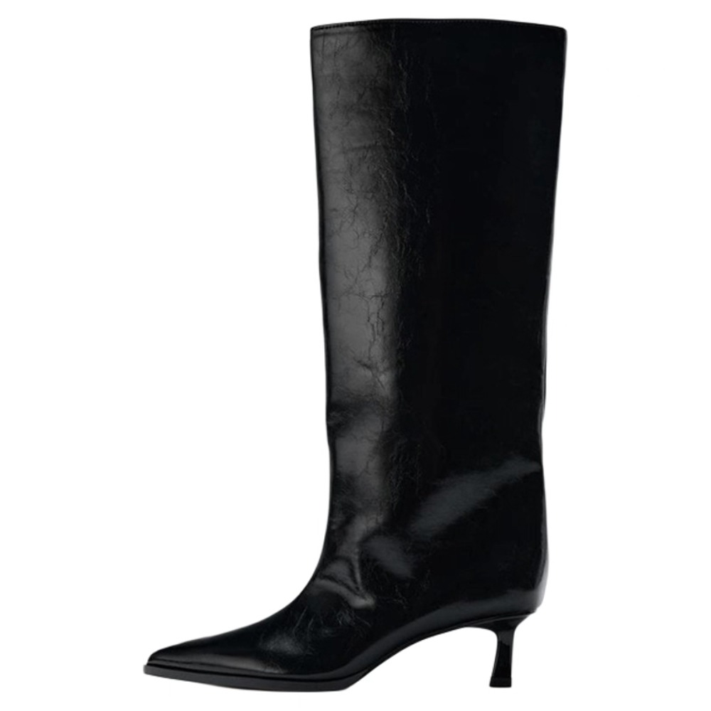 รองเท้าบูททรงสูงปลายแหลมแบบมีส - Women'S Shoes Extra Wide บทวิจารณ์และราคา