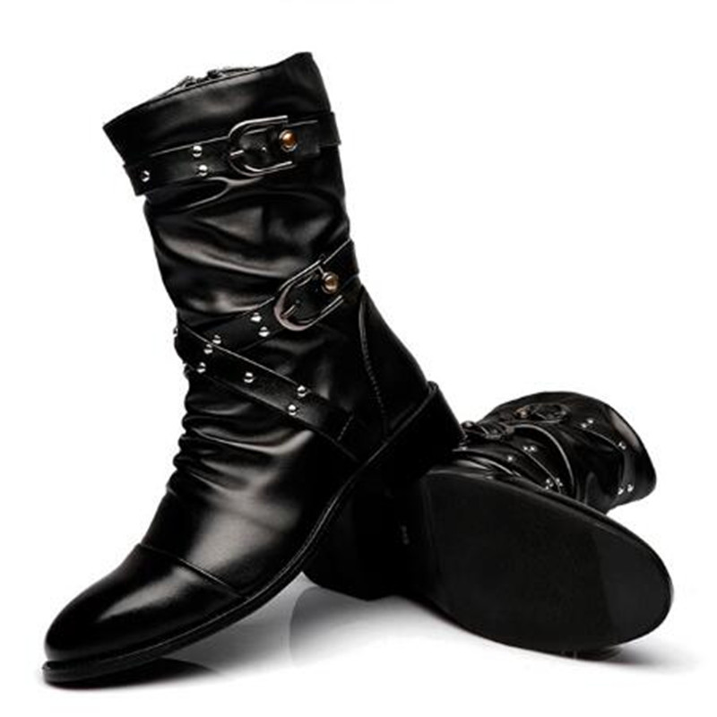 รองเท้าบูทหนังผู้ชายแฟชั่นคุณภ - Women'S Shoes Chelsea บทวิจารณ์และราคา