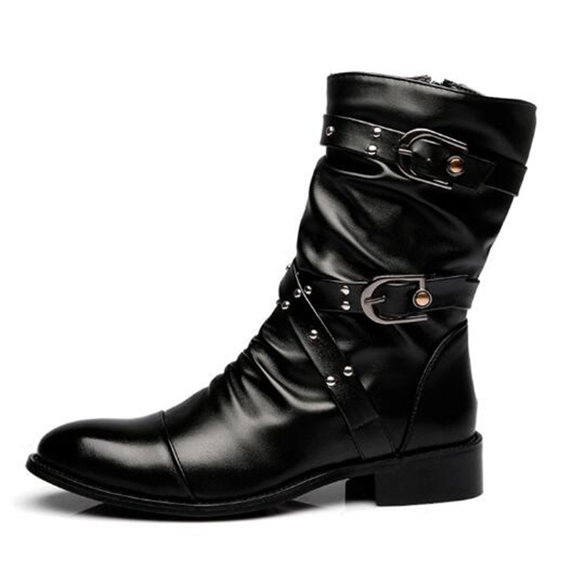 รองเท้าบูทหนังผู้ชายแฟชั่นคุณภ - Women'S Shoes Chelsea บทวิจารณ์และราคา