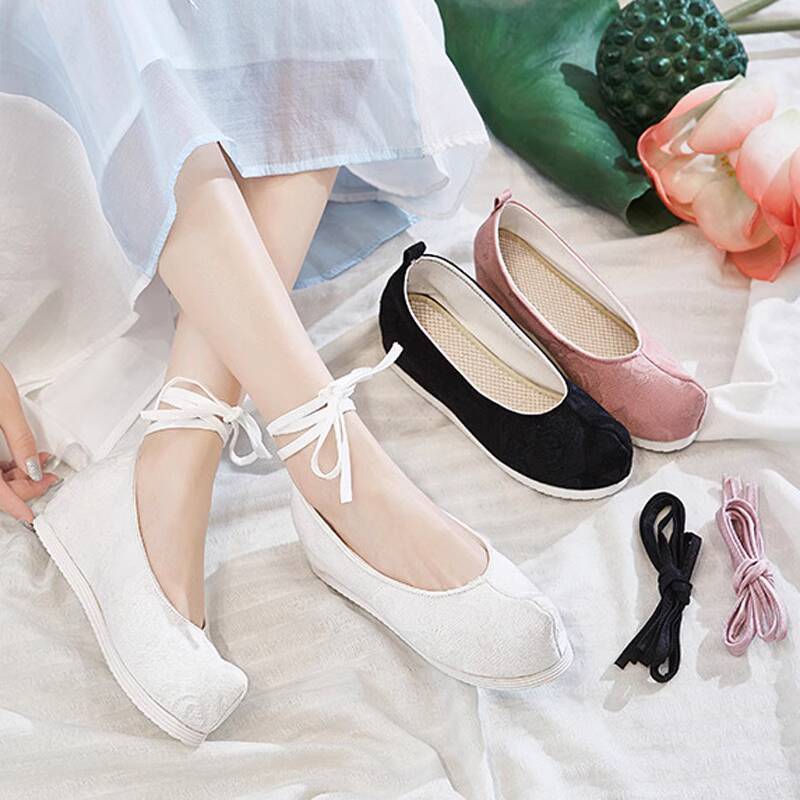 รองเท้าฮันฝูสีพื้นสไตล์โบราณ เ - Women Shoes Japan บทวิจารณ์และราคา