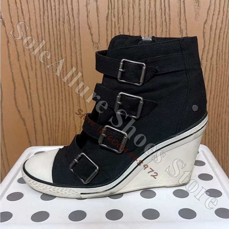 รองเท้าผ้าใบหุ้มข้อสีเทาแบบมีห - Women'S Shoes Com บทวิจารณ์และราคา